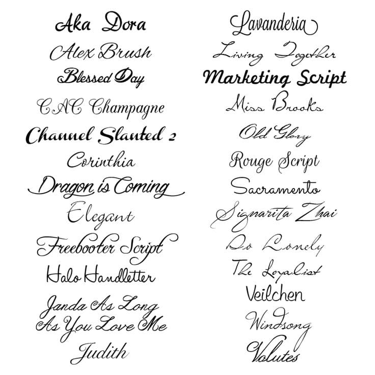 25 free script fonts