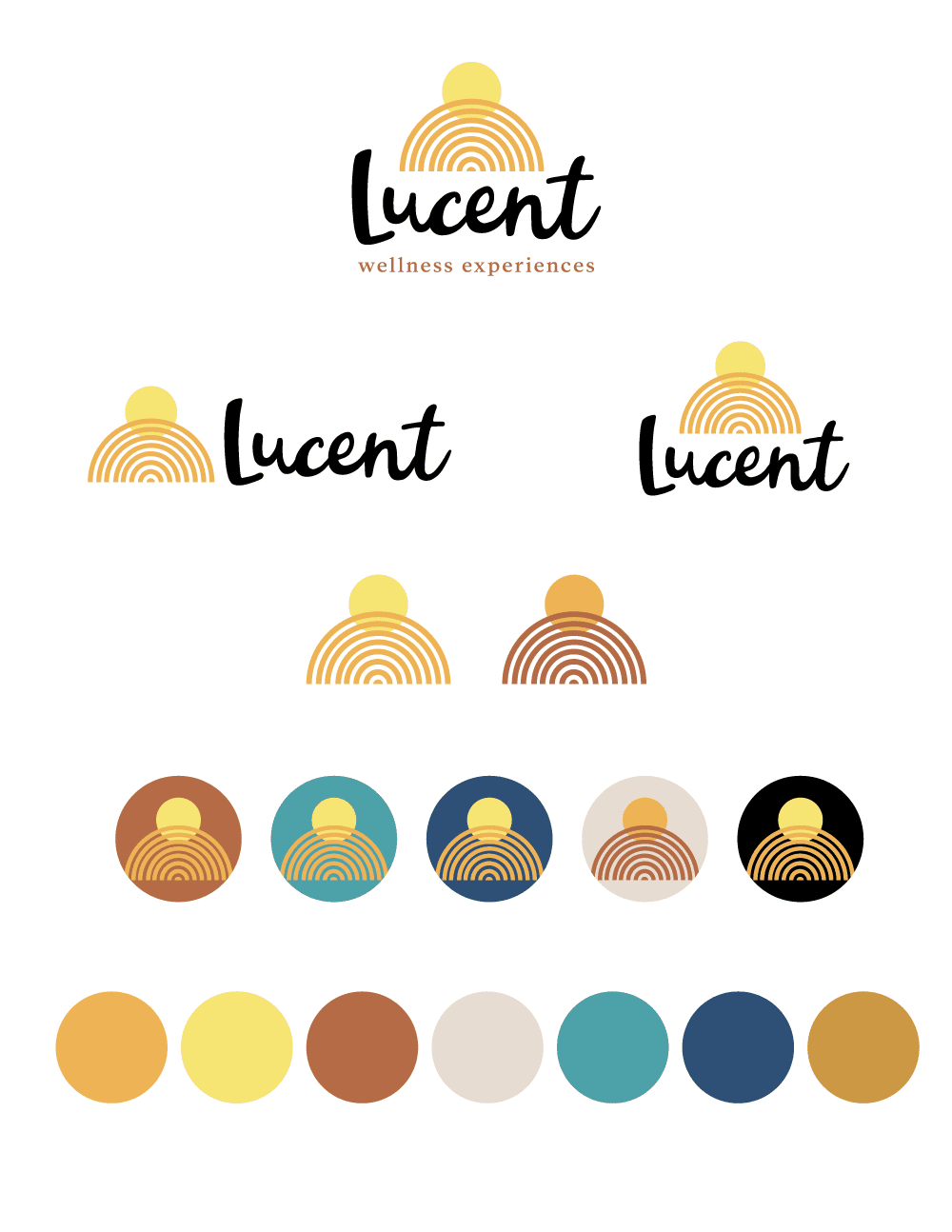 Lucent Wellness Experiences logo suite